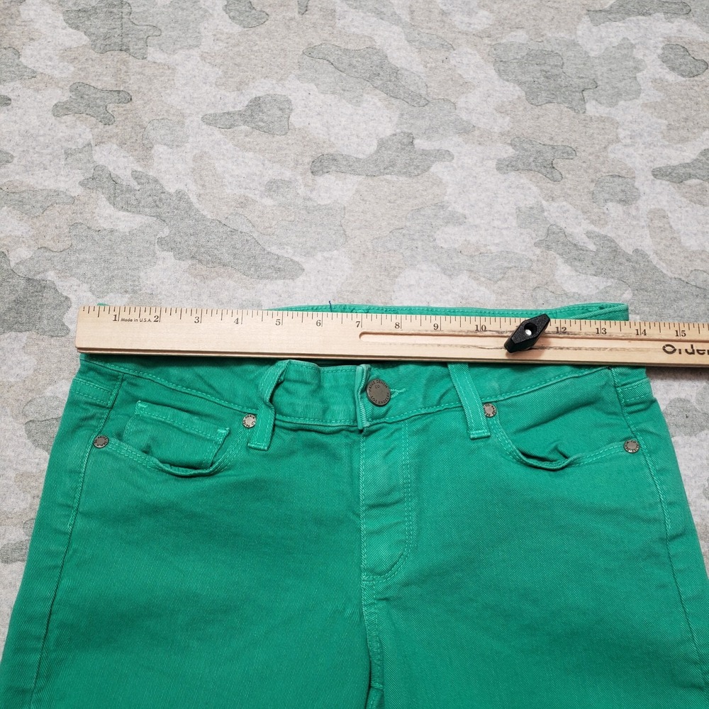 Paige Jeans Womens 27 Green Made In USA Skyline Ankle - Picture 7 of 11